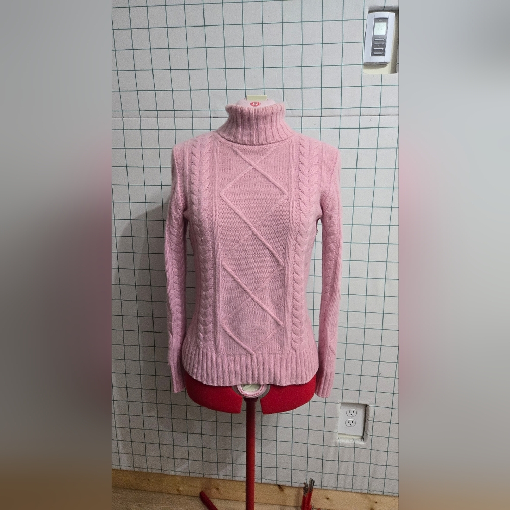 Elegant Pink Turtleneck Sweater